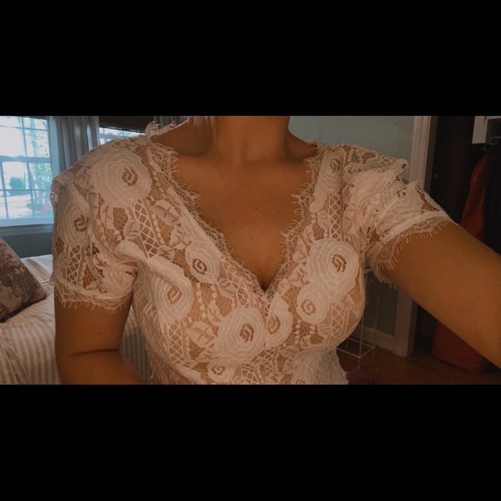 White lace romper